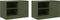 vidaXL - Nachtkastjes - 2 - st - 67x39x44 - cm - staal - olijfgroen