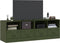 vidaXL - Nachtkastjes - 2 - st - 67x39x44 - cm - staal - olijfgroen