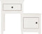 vidaXL - Nachtkastjes - 2 - st - 79,5x38x65,5 - cm - massief - grenenhout - wit