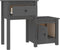 vidaXL - Nachtkastjes - 2 - st - 79,5x38x65,5 - cm - massief - grenenhout - grijs