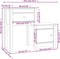 vidaXL - Nachtkastjes - 2 - st - 79,5x38x65,5 - cm - massief - grenenhout - zwart