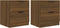 vidaXL - Nachtkastjes - 2 - st - bewerkt - hout - bruin - eikenkleur