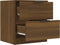 vidaXL - Nachtkastjes - 2 - st - bewerkt - hout - bruin - eikenkleur