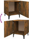 vidaXL - Nachtkastjes - 2 - st - bewerkt - hout - gerookt - eikenkleurig