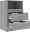 vidaXL - Nachtkastjes - 2 - st - bewerkt - hout - grijs - sonoma - eikenkleurig