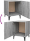 vidaXL - Nachtkastjes - 2 - st - bewerkt - hout - grijs - sonoma - eikenkleurig