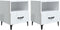 vidaXL - Nachtkastjes - 2 - st - bewerkt - hout - hoogglans - wit