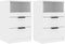 vidaXL - Nachtkastjes - 2 - st - bewerkt - hout - hoogglans - wit