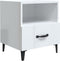vidaXL - Nachtkastjes - 2 - st - bewerkt - hout - hoogglans - wit