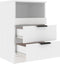 vidaXL - Nachtkastjes - 2 - st - bewerkt - hout - hoogglans - wit