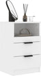 vidaXL - Nachtkastjes - 2 - st - bewerkt - hout - hoogglans - wit
