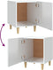 vidaXL - Nachtkastjes - 2 - st - bewerkt - hout - hoogglans - wit