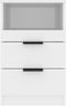 vidaXL - Nachtkastjes - 2 - st - bewerkt - hout - hoogglans - wit