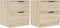 vidaXL - Nachtkastjes - 2 - st - bewerkt - hout - sonoma - eikenkleurig
