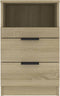 vidaXL - Nachtkastjes - 2 - st - bewerkt - hout - sonoma - eikenkleurig