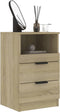 vidaXL - Nachtkastjes - 2 - st - bewerkt - hout - sonoma - eikenkleurig