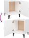 vidaXL - Nachtkastjes - 2 - st - bewerkt - hout - wit