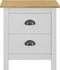 vidaXL - Nachtkastjes - 2 - st - Hill - 46x35x49,5 - cm - grenenhout - wit