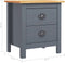 vidaXL - Nachtkastjes - 2 - st - Hill - 46x35x49,5 - cm - grenenhout - grijs