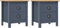 vidaXL - Nachtkastjes - 2 - st - Hill - 46x35x49,5 - cm - grenenhout - grijs