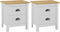 vidaXL - Nachtkastjes - 2 - st - Hill - 46x35x49,5 - cm - grenenhout - wit