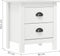 vidaXL - Nachtkastjes - 2 - st - Hill - 46x35x49,5 - cm - grenenhout - wit