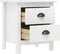 vidaXL - Nachtkastjes - 2 - st - Hill - 46x35x49,5 - cm - grenenhout - wit