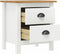 vidaXL - Nachtkastjes - 2 - st - Hill - 46x35x49,5 - cm - grenenhout - wit