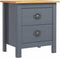 vidaXL - Nachtkastjes - 2 - st - Hill - 46x35x49,5 - cm - grenenhout - grijs