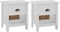 vidaXL - Nachtkastjes - 2 - st - Hill - Range - 46x35x49,5 - cm - massief - grenenhout