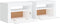 vidaXL - Nachtkastjes - 2 - st - LED - 60x35x40 - cm - wit