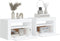 vidaXL - Nachtkastjes - 2 - st - LED - 60x35x40 - cm - wit