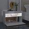 vidaXL - Nachtkastjes - 2 - st - LED-verlichting - 60x35x40 - cm - hoogglans - wit
