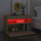 vidaXL - Nachtkastjes - 2 - st - LED-verlichting - 60x35x40 - cm - sonoma - eikenkleur