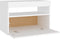 vidaXL - Nachtkastjes - 2 - st - LED-verlichting - 60x35x40 - cm - bewerkt - hout - wit
