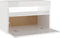 vidaXL - Nachtkastjes - 2 - st - LED-verlichting - 60x35x40 - cm - hoogglans - wit