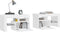 vidaXL - Nachtkastjes - 2 - st - LED-verlichting - 70x36,5x40 - cm - hoogglans - wit