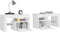 vidaXL - Nachtkastjes - 2 - st - LED-verlichting - 70x36,5x40 - cm - wit