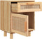 vidaXL - Nachtkastjes - 2 - st - massief - grenenhout - en - natuurlijk - rattan - bruin