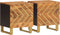 vidaXL - Nachtkastjes - 2 - st - massief - mangohout - bruin - en - zwart