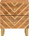 vidaXL - Nachtkastjes - 2 - st - massief - mangohout - bruin - en - zwart