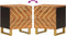 vidaXL - Nachtkastjes - 2 - st - massief - mangohout - bruin - en - zwart