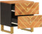 vidaXL - Nachtkastjes - 2 - st - massief - mangohout - bruin - en - zwart