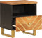 vidaXL - Nachtkastjes - 2 - st - massief - mangohout - bruin - en - zwart