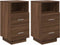 vidaXL - Nachtkastjes - 2 - st - met - 2 - lades - 36x36x68 - cm - bruin - eikenkleurig
