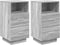 vidaXL - Nachtkastjes - 2 - st - met - 2 - lades - 36x36x68 - cm - grijs - sonoma - eiken