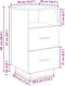 vidaXL - Nachtkastjes - 2 - st - met - 2 - lades - 36x36x68 - cm - gerookt - eikenkleurig