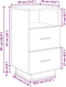 vidaXL - Nachtkastjes - 2 - st - met - 2 - lades - 36x36x68 - cm - betongrijs