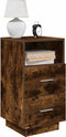 vidaXL - Nachtkastjes - 2 - st - met - 2 - lades - 36x36x68 - cm - gerookt - eikenkleurig