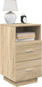 vidaXL - Nachtkastjes - 2 - st - met - 2 - lades - 36x36x68 - cm - sonoma - eikenkleurig